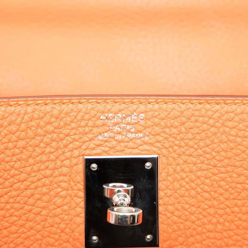 Hermès Togo Kelly II Retourne 35 Orange Leather Good condition - Box View