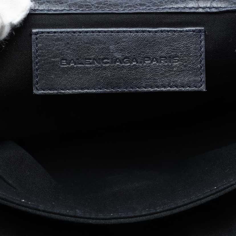 Balenciaga Lambskin Motocross Giant 21 Envelope Clutch Blue Leather Good condition - Box View