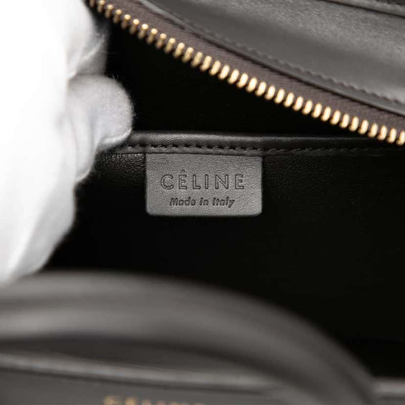 Celine Nano Tricolor Nubuck and Drummed Calfskin Luggage Tote Brown Leather Very good condition - Box View