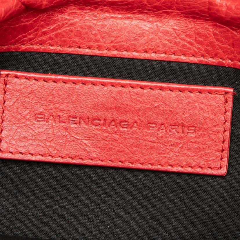 Balenciaga Lambskin Motocross Classic City Clutch Red Leather Very good condition - Box View