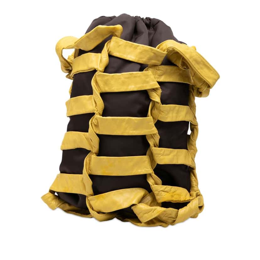 Bottega Veneta Nylon BV Tape Bucket Bag Black Very good condition - Back View