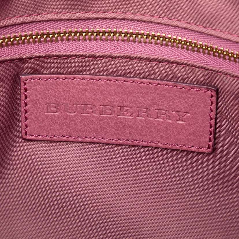 Burberry Haymarket Check Coated Canvas Bow Tie Crossbody Brown Canvas Good condition - Box View