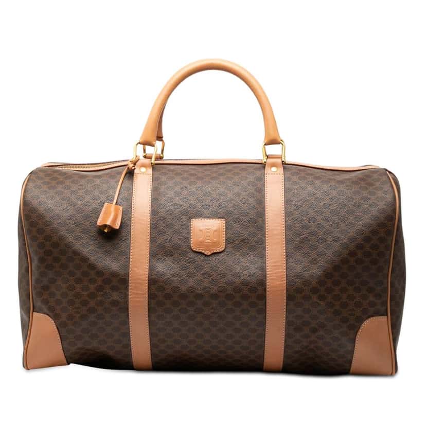 Celine Macadam Coated Canvas Travel Bag Brown Canvas Good condition - Front View