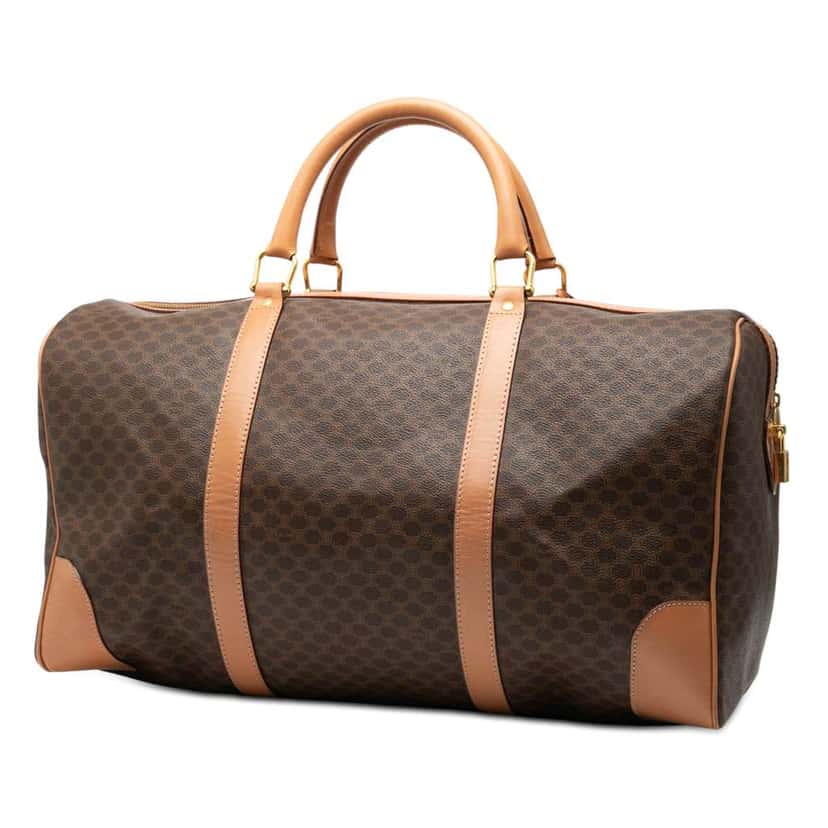 Celine Macadam Coated Canvas Travel Bag Brown Canvas Good condition - Back View