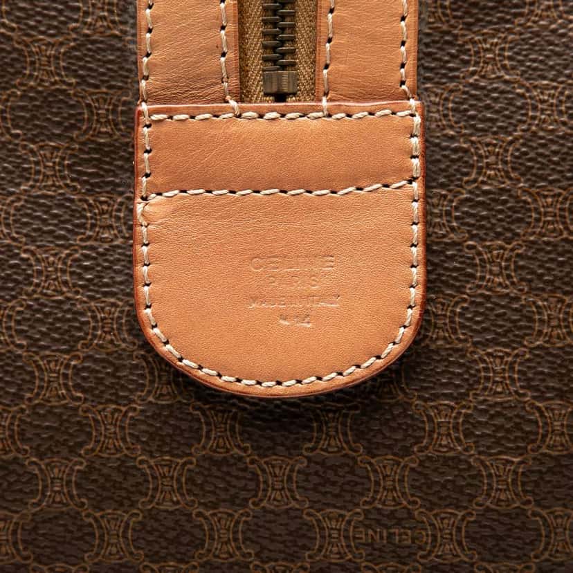 Celine Macadam Coated Canvas Travel Bag Brown Canvas Good condition - Box View