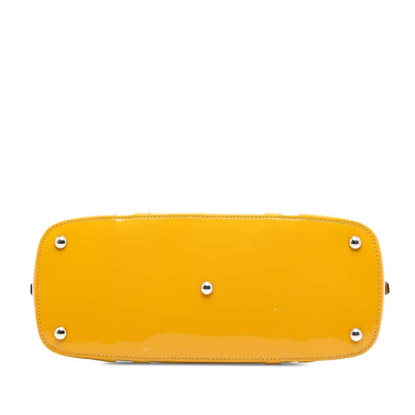 Gucci Medium Microguccissima Patent Nice Dome Satchel Yellow Leather Very good condition - Inside View
