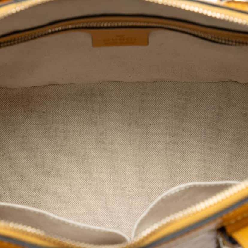 Gucci Medium Microguccissima Patent Nice Dome Satchel Yellow Leather Very good condition - Model View