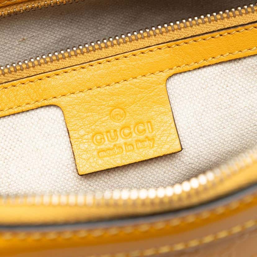 Gucci Medium Microguccissima Patent Nice Dome Satchel Yellow Leather Very good condition - Box View