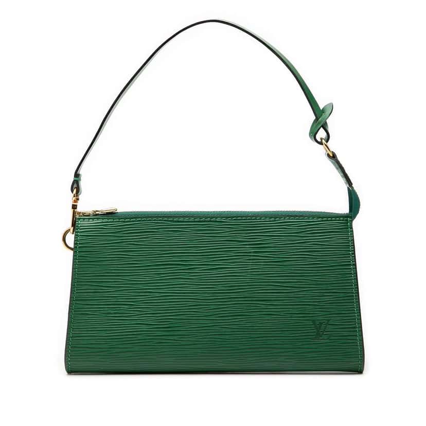 Louis Vuitton Epi Pochette Accessoires Green Leather Good condition - Front View