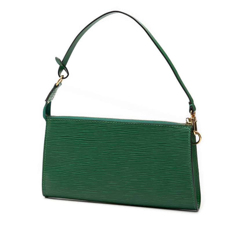Louis Vuitton Epi Pochette Accessoires Green Leather Good condition - Back View