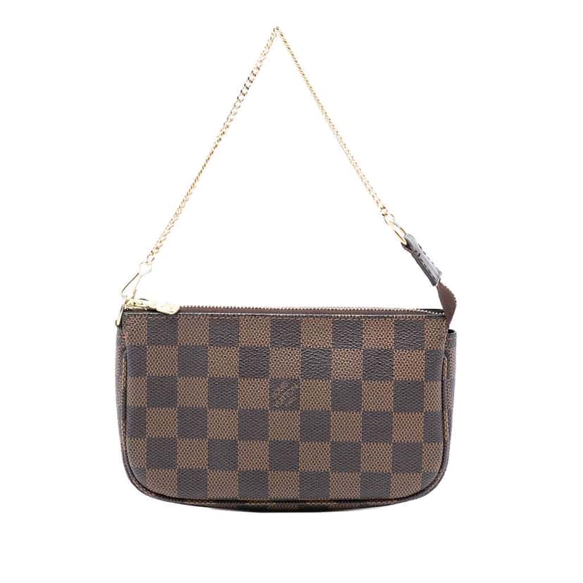 Louis Vuitton Damier Ebene Mini Pochette Accessoires Brown Very good condition - Front View