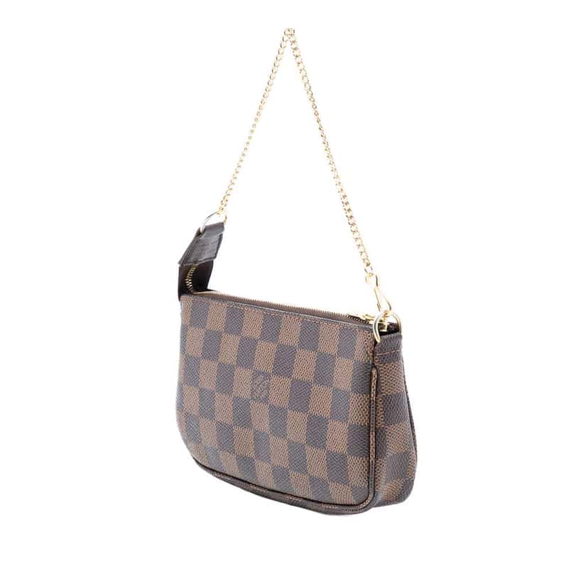 Louis Vuitton Damier Ebene Mini Pochette Accessoires Brown Very good condition - Back View