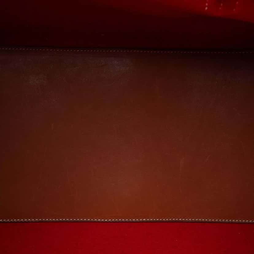 Hermès Felt and Barenia Feu2Dou Red Wool Good condition - Model View