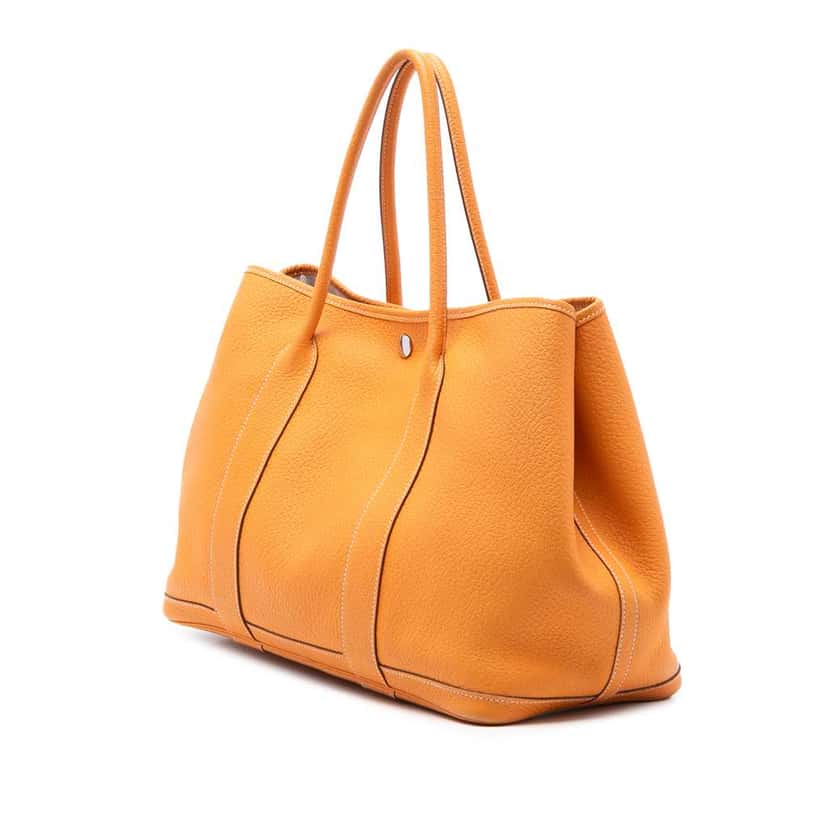 Hermès Negonda Garden Party 36 Orange Leather Good condition - Back View