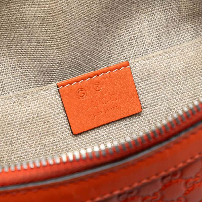 Gucci Mini Microguccissima Dome Satchel Orange Leather Very good condition - Box View