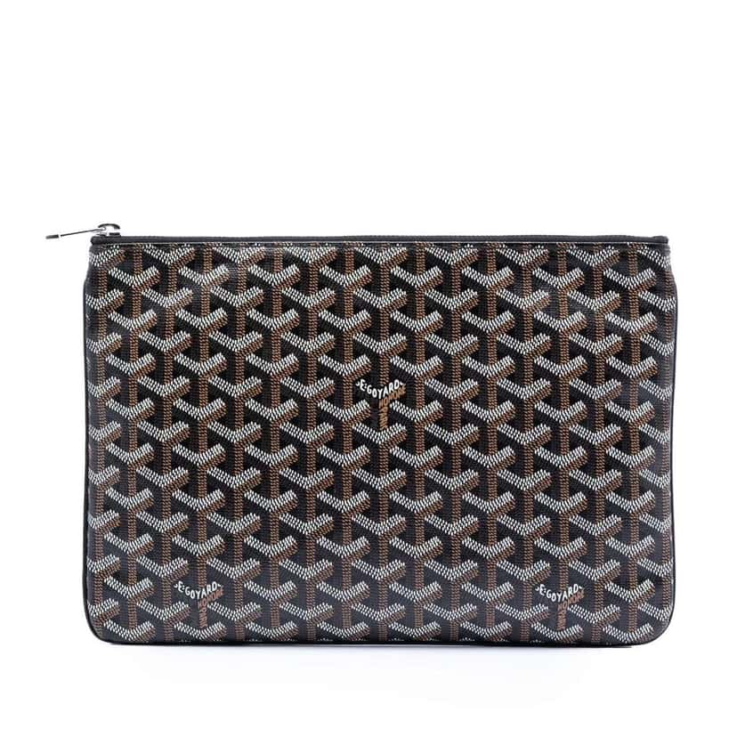 Goyard Goyardine Senat MM Black Canvas Very good condition - Front View