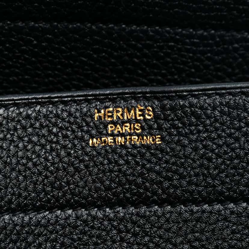 Hermès Togo Sac A Depeches 38 Black Leather Very good condition - Box View