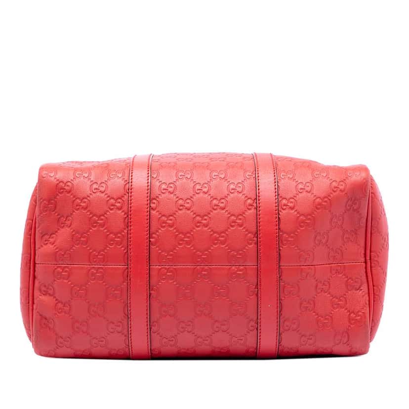 Gucci Medium Guccissima Joy Boston Bag Red Leather Good condition - Inside View