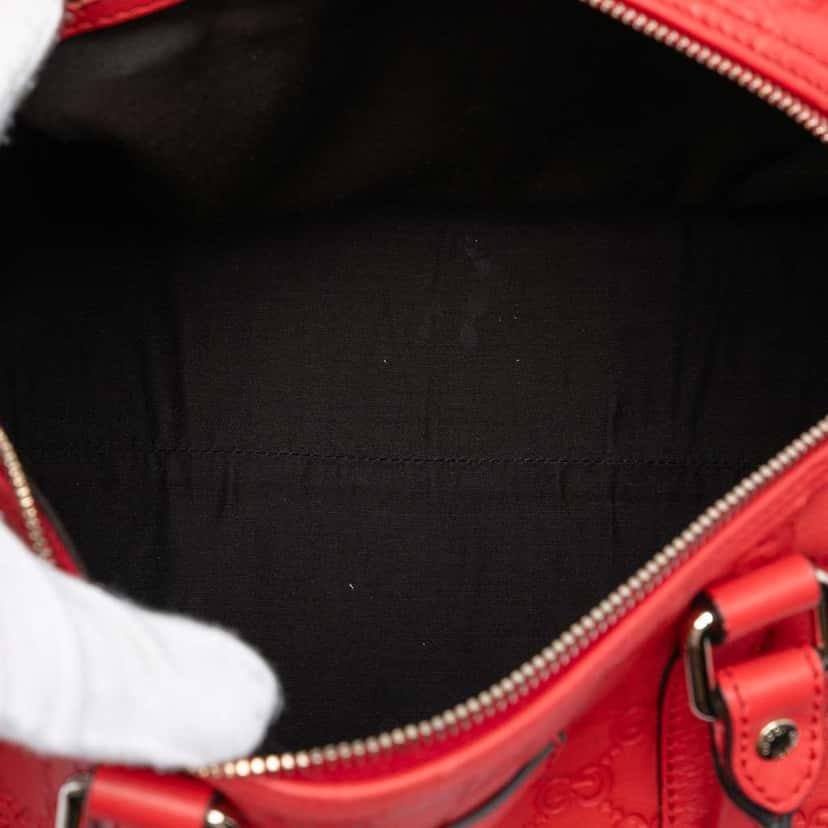 Gucci Medium Guccissima Joy Boston Bag Red Leather Good condition - Model View