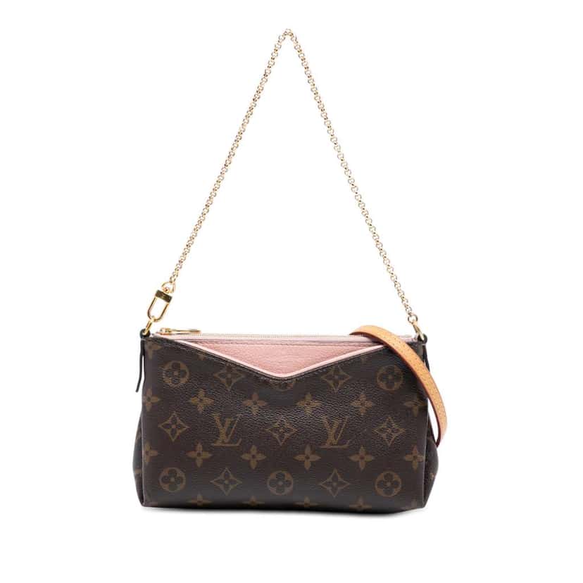Louis Vuitton Monogram Pallas Clutch Brown Very good condition - Front View