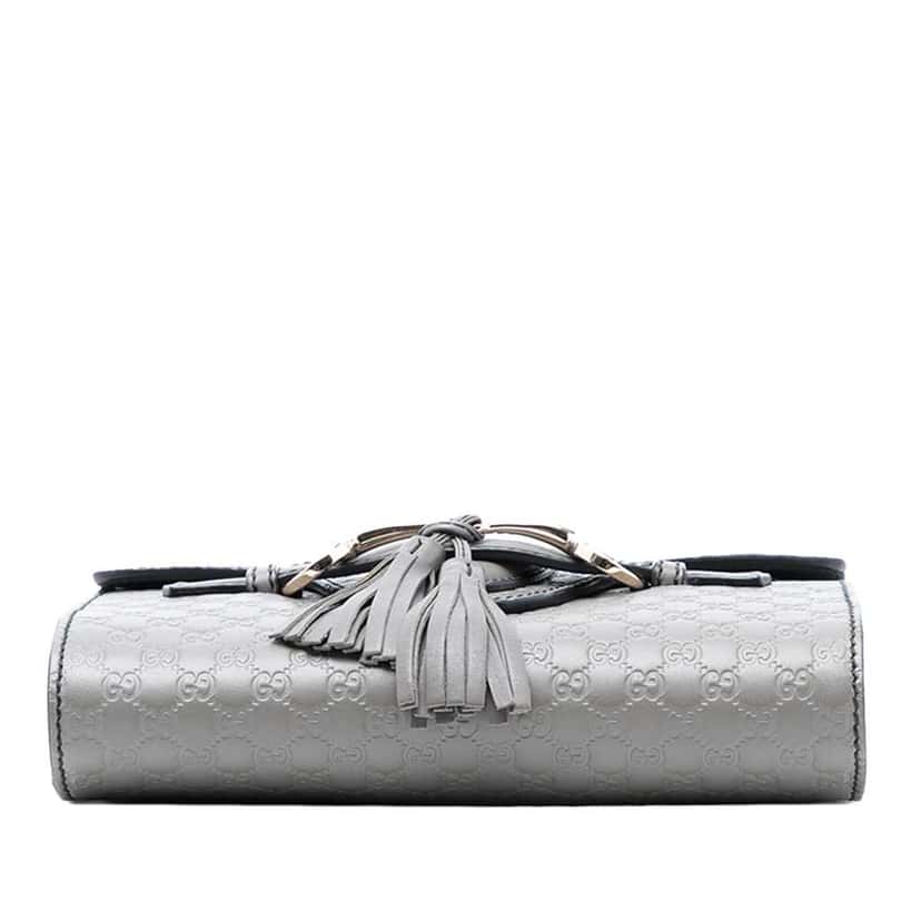 Gucci Mini Microguccissima Emily Crossbody Grey Leather Very good condition - Inside View