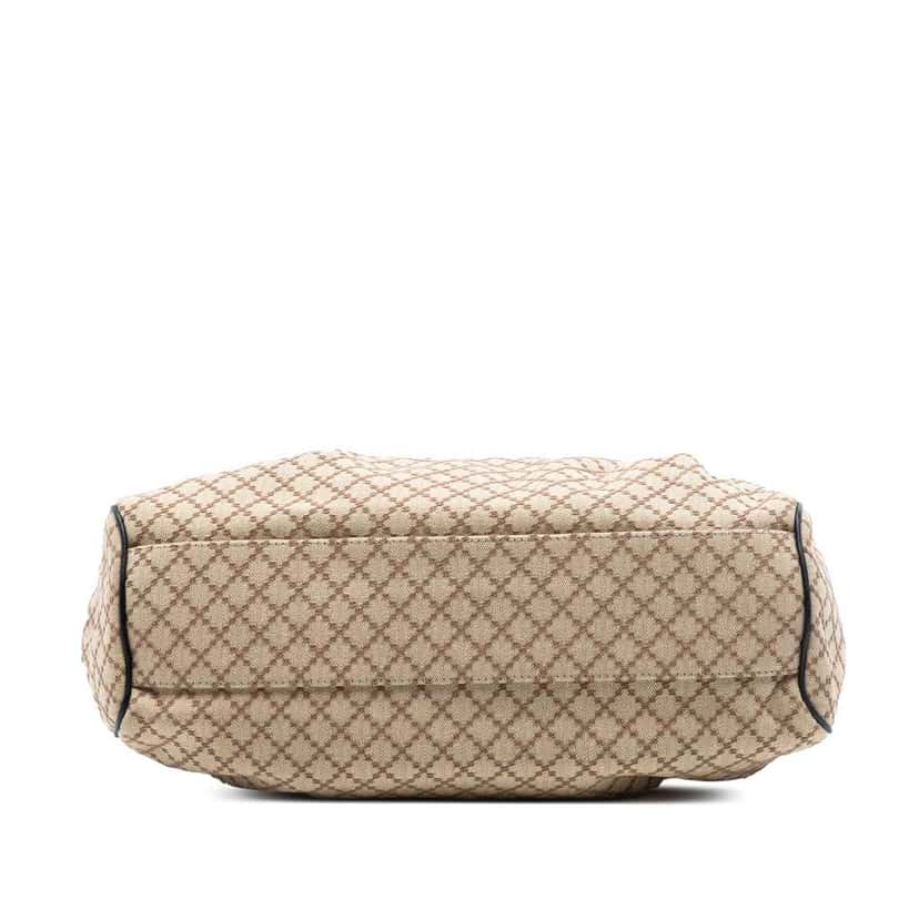 Gucci Medium Diamante Canvas Sukey Tote Brown Canvas Very good condition - Inside View