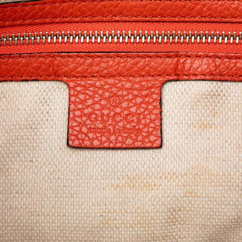 Gucci Medium Leather Soho Chain Tote Orange Leather Very good condition - Box View