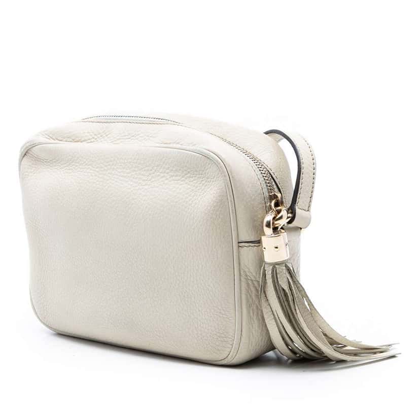 Gucci Leather Soho Disco Crossbody White Leather Very good condition - Back View