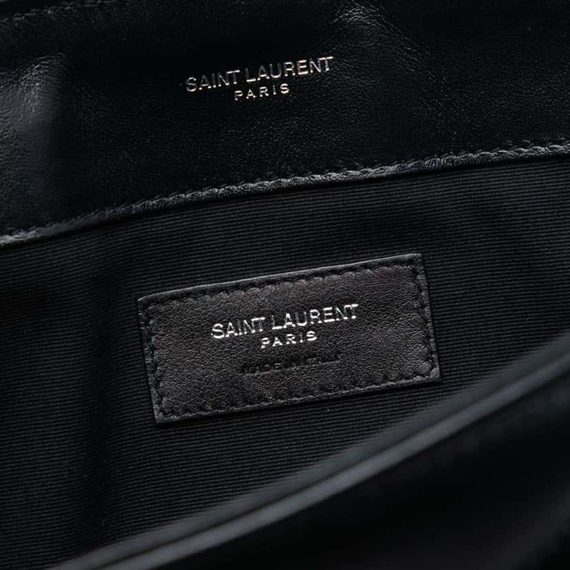 Saint Laurent Matelasse Calfskin Monogram LouLou Document Clutch Black Leather Very good condition - Box View