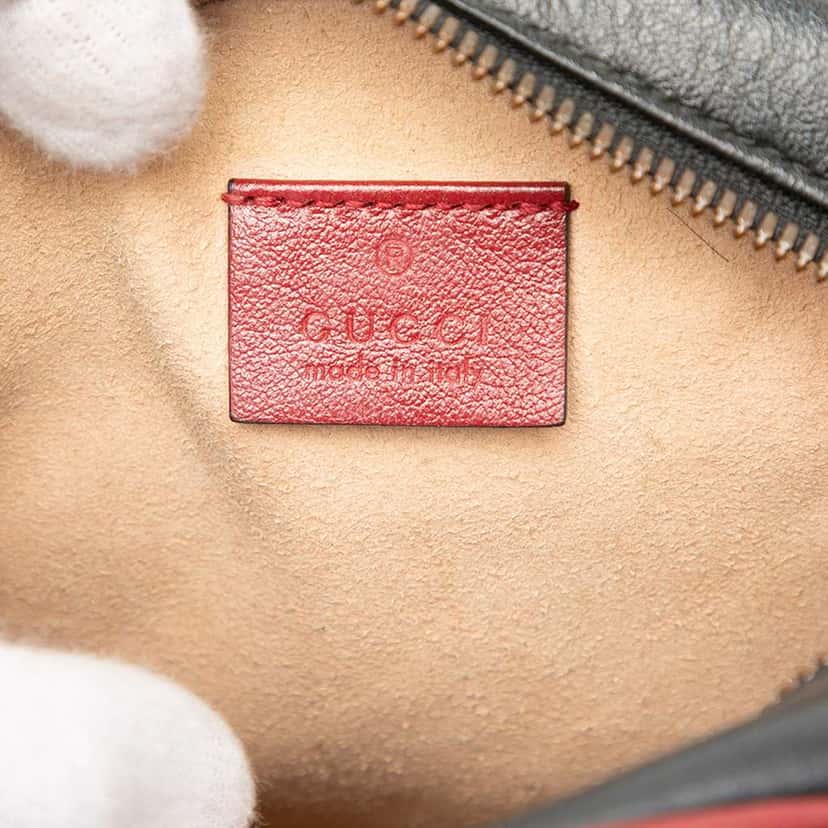 Gucci Mini GG Marmont Matelasse Leather Torchon Round Crossbody Black Leather Very good condition - Box View