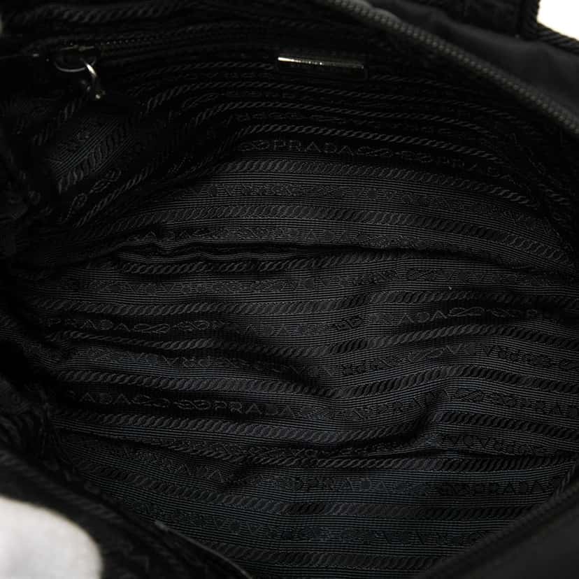 Prada Tessuto Tassel Handbag Black Very good condition - Model View