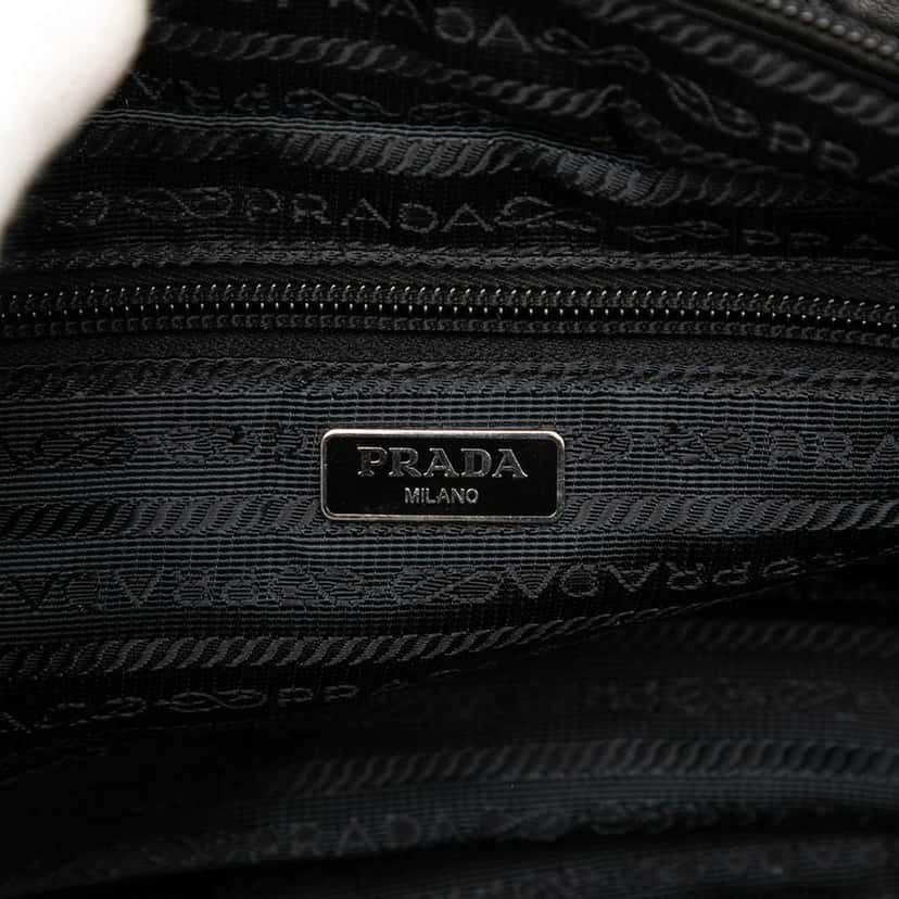 Prada Tessuto Tassel Handbag Black Very good condition - Box View