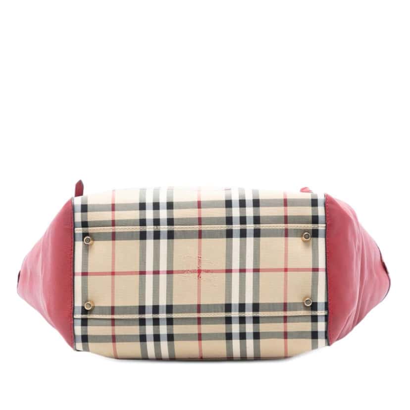 Burberry Small Haymarket Check Canvas and Leather Canterbury Tote Brown Canvas Very good condition - Inside View