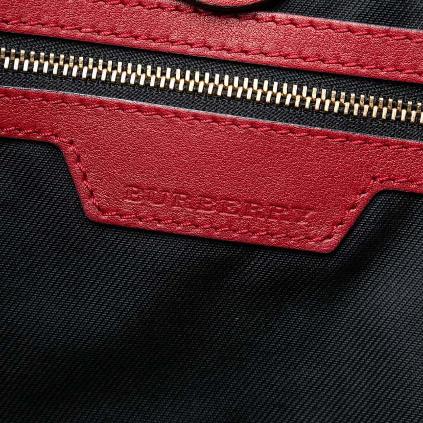 Burberry Small Haymarket Check Canvas and Leather Canterbury Tote Brown Canvas Very good condition - Box View