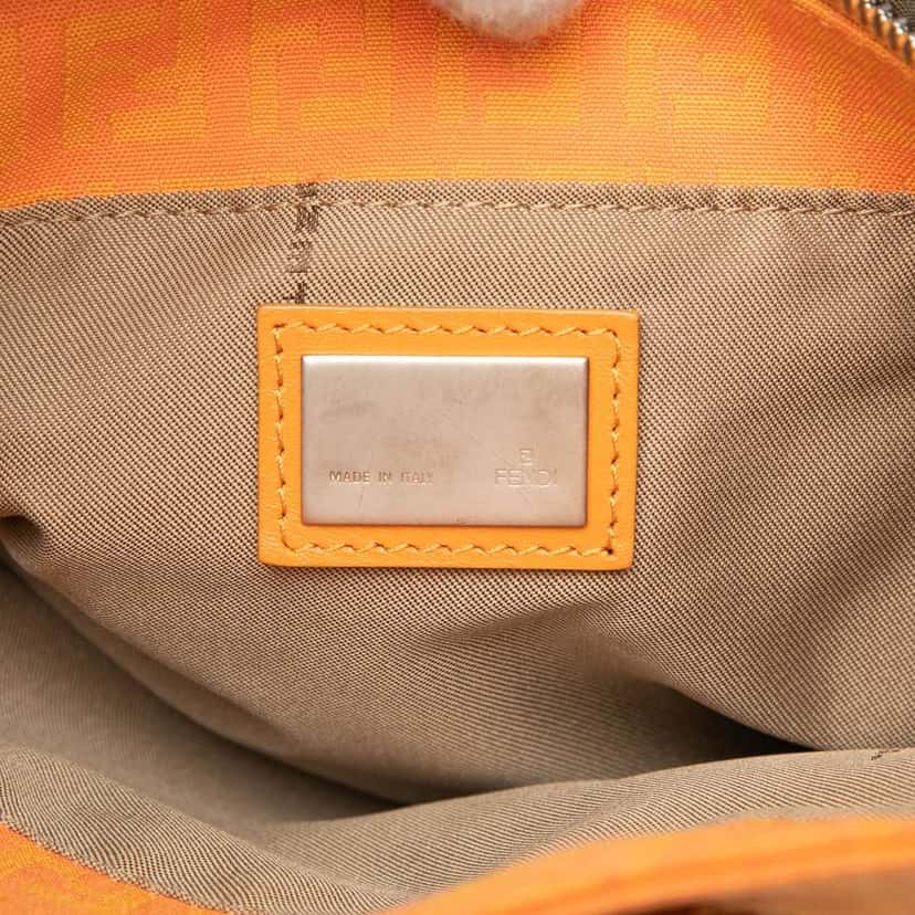 Fendi Zucchino Canvas Tote Orange Canvas Very good condition - Box View