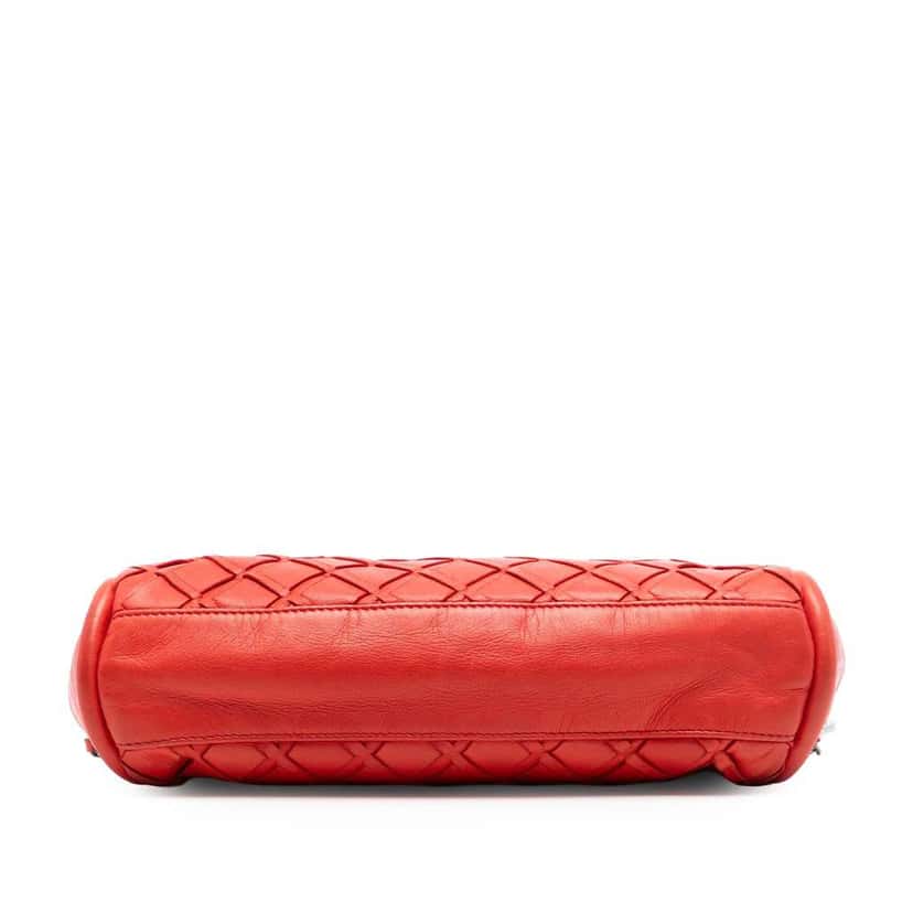 Chanel Medium Lambskin Sombrero Ultimate Soft Hobo Bag Orange Leather Very good condition - Inside View