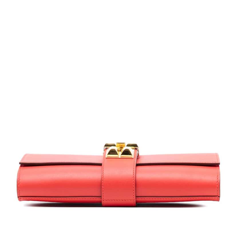 Hermès Tadelakt Medor Clutch 23 Red Leather Good condition - Inside View