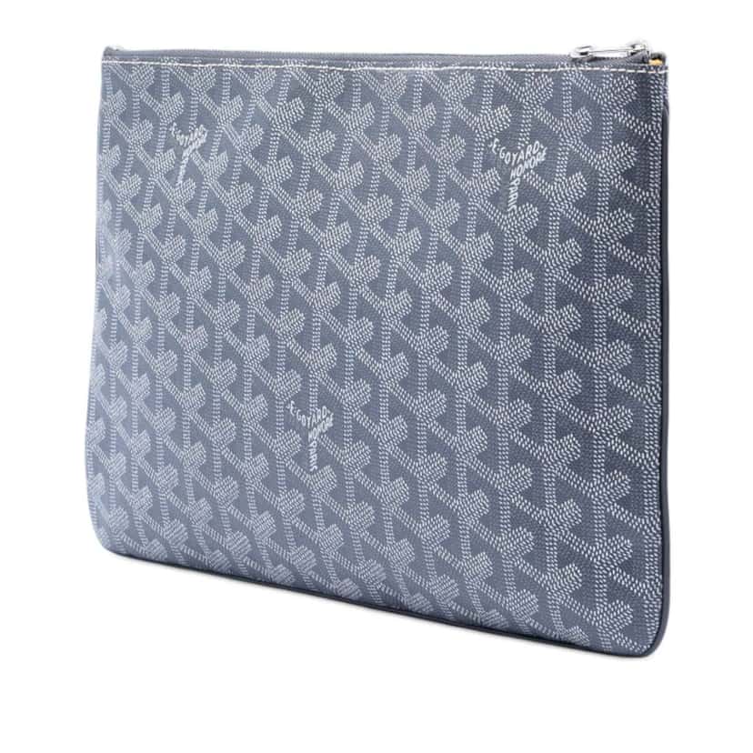 Goyard Goyardine Senat MM Grey Canvas Very good condition - Back View