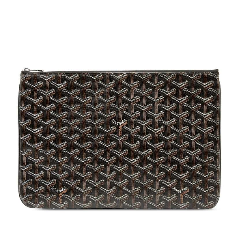 Goyard Goyardine Senat MM Black Canvas Good condition - Front View