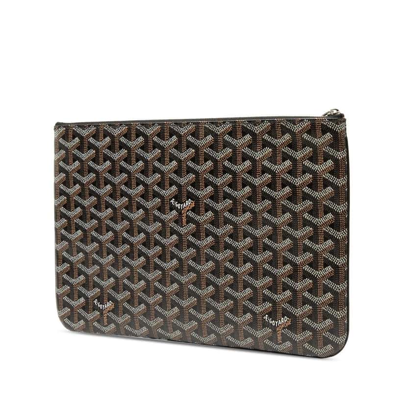 Goyard Goyardine Senat MM Black Canvas Good condition - Back View