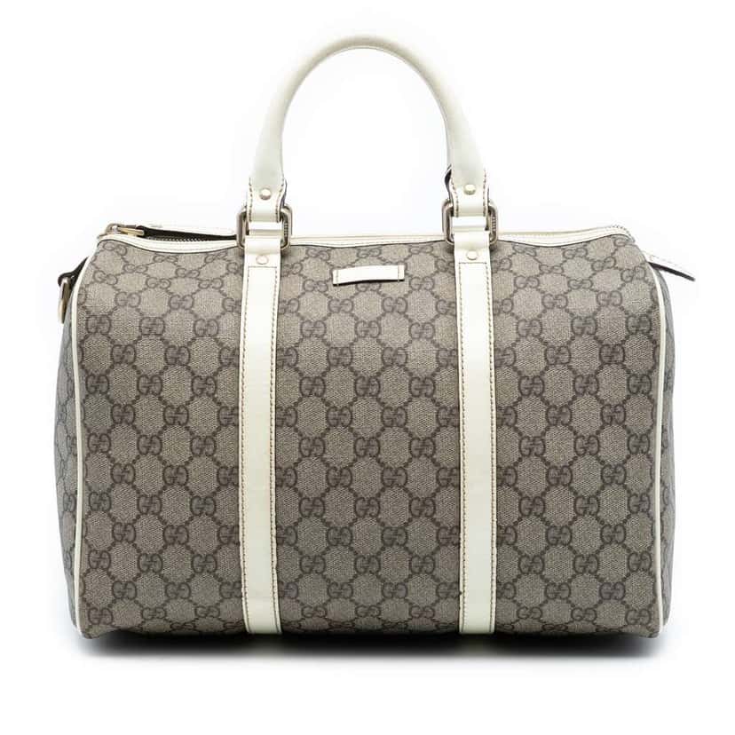 Gucci Medium GG Supreme Joy Boston Bag Brown Canvas Very good condition - Front View