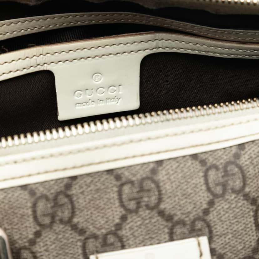 Gucci Medium GG Supreme Joy Boston Bag Brown Canvas Very good condition - Box View