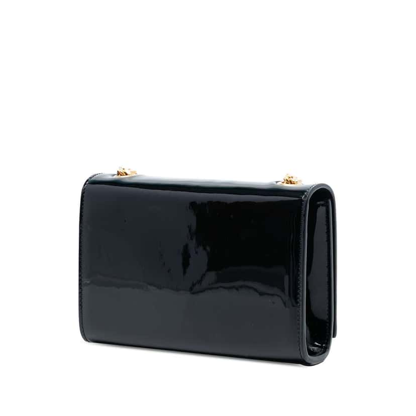 Saint Laurent Small Patent Monogram Kate Tassel Crossbody Black Leather Very good condition - Back View