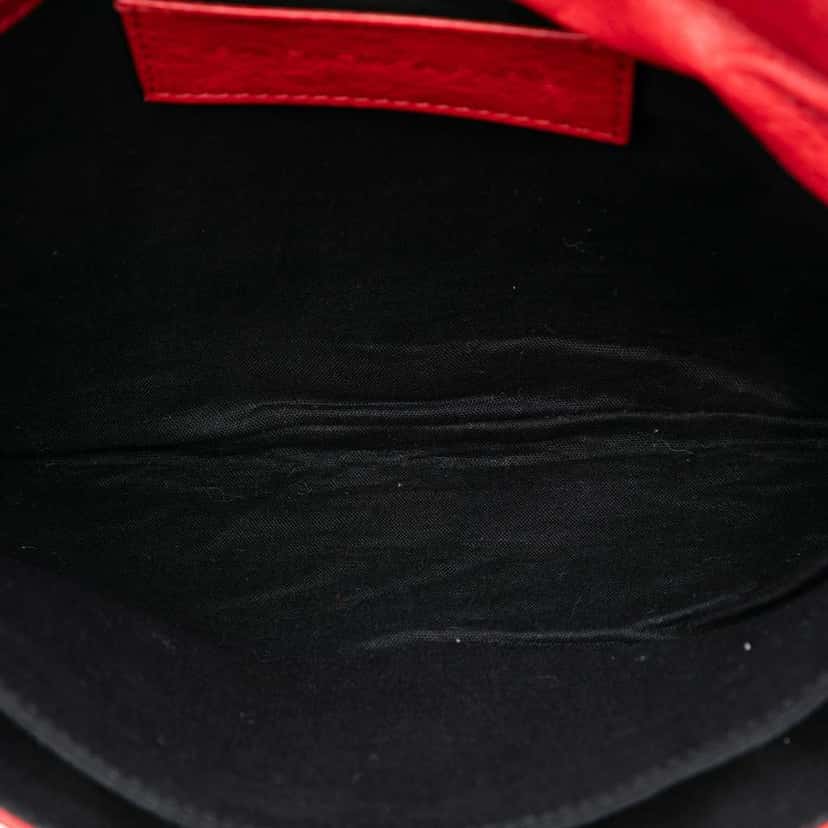 Balenciaga Lambskin Motocross Classic Envelope Clutch Red Leather Very good condition - Model View