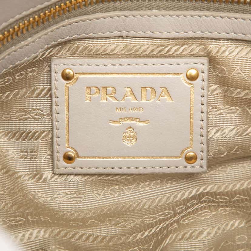 Prada Tessuto Gaufre Satchel Grey Good condition - Box View