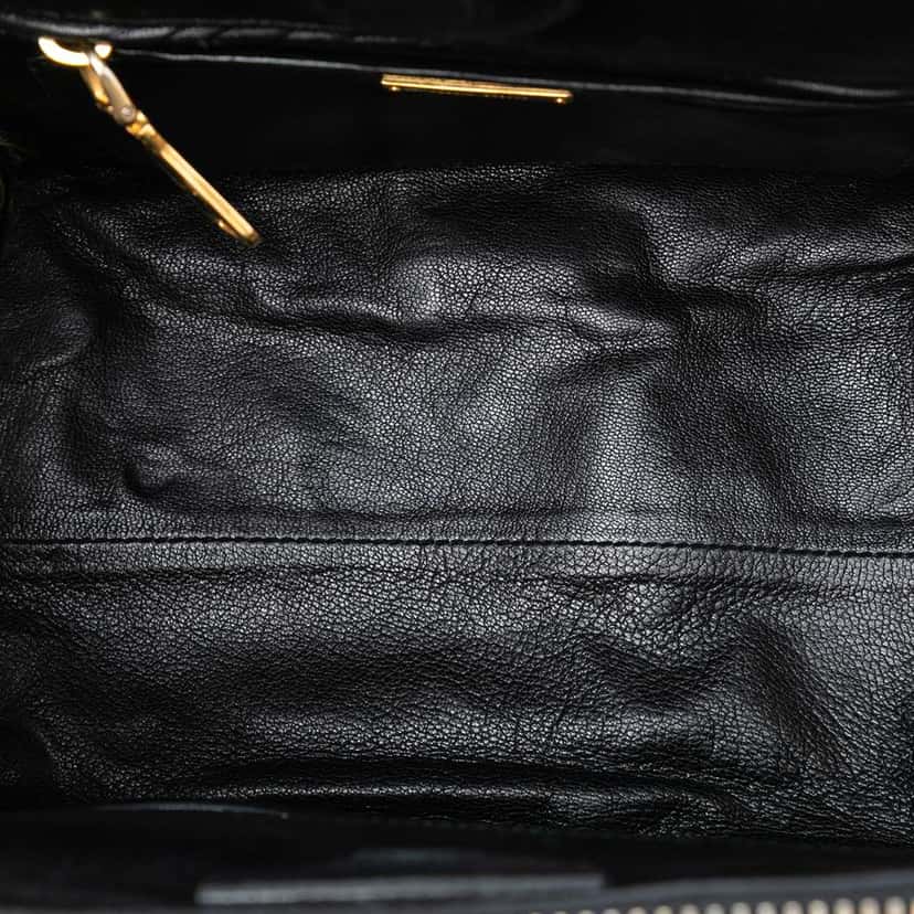 Miu Miu Small Nappa Grommet Biker Satchel Blue Leather Very good condition - Model View