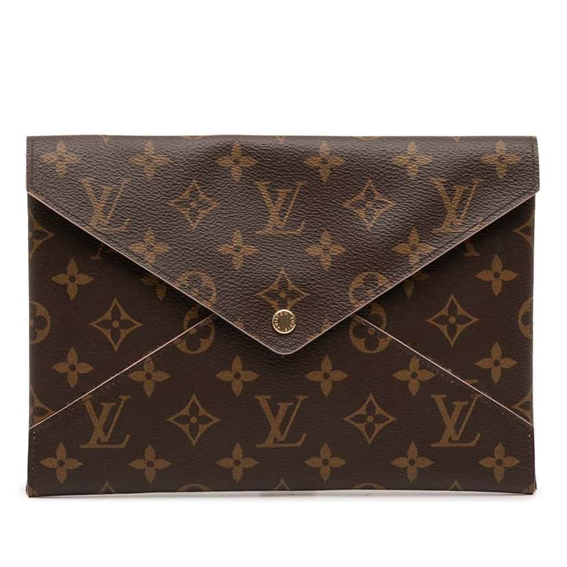 Louis Vuitton Monogram Pochette Kirigami GM Brown Very good condition - Front View