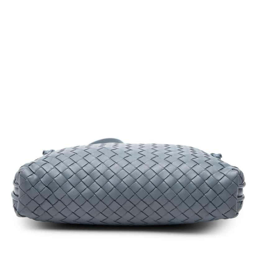 Bottega Veneta Nappa Intrecciato Nodini Crossbody Blue Leather Good condition - Inside View