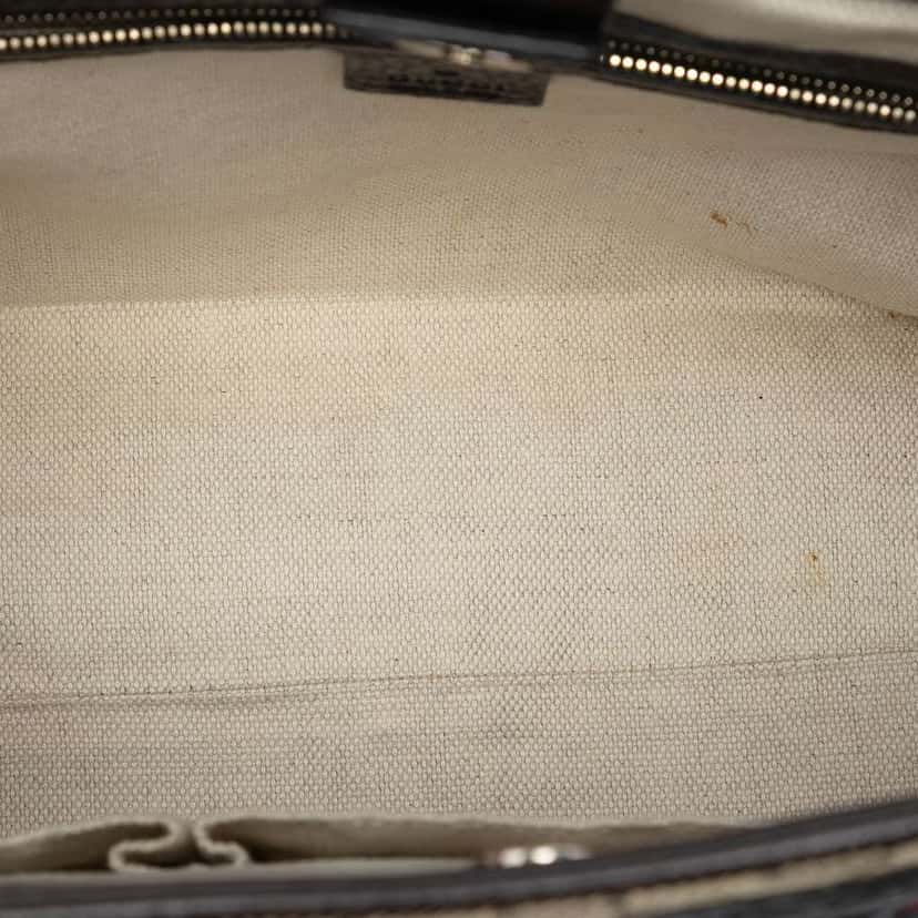Gucci Medium GG Canvas Web Dressage Tote Brown Canvas Very good condition - Model View