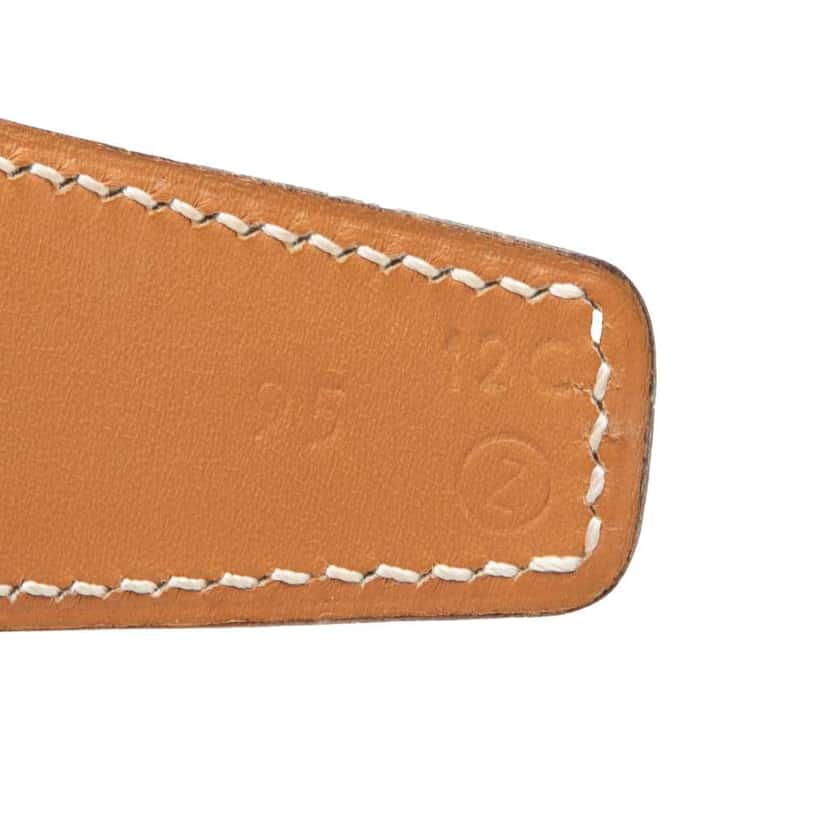 Hermès Box Calf Etriviere Belt Orange Leather Good condition - Box View